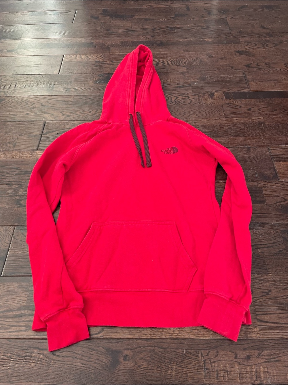 Red Northface hoodie